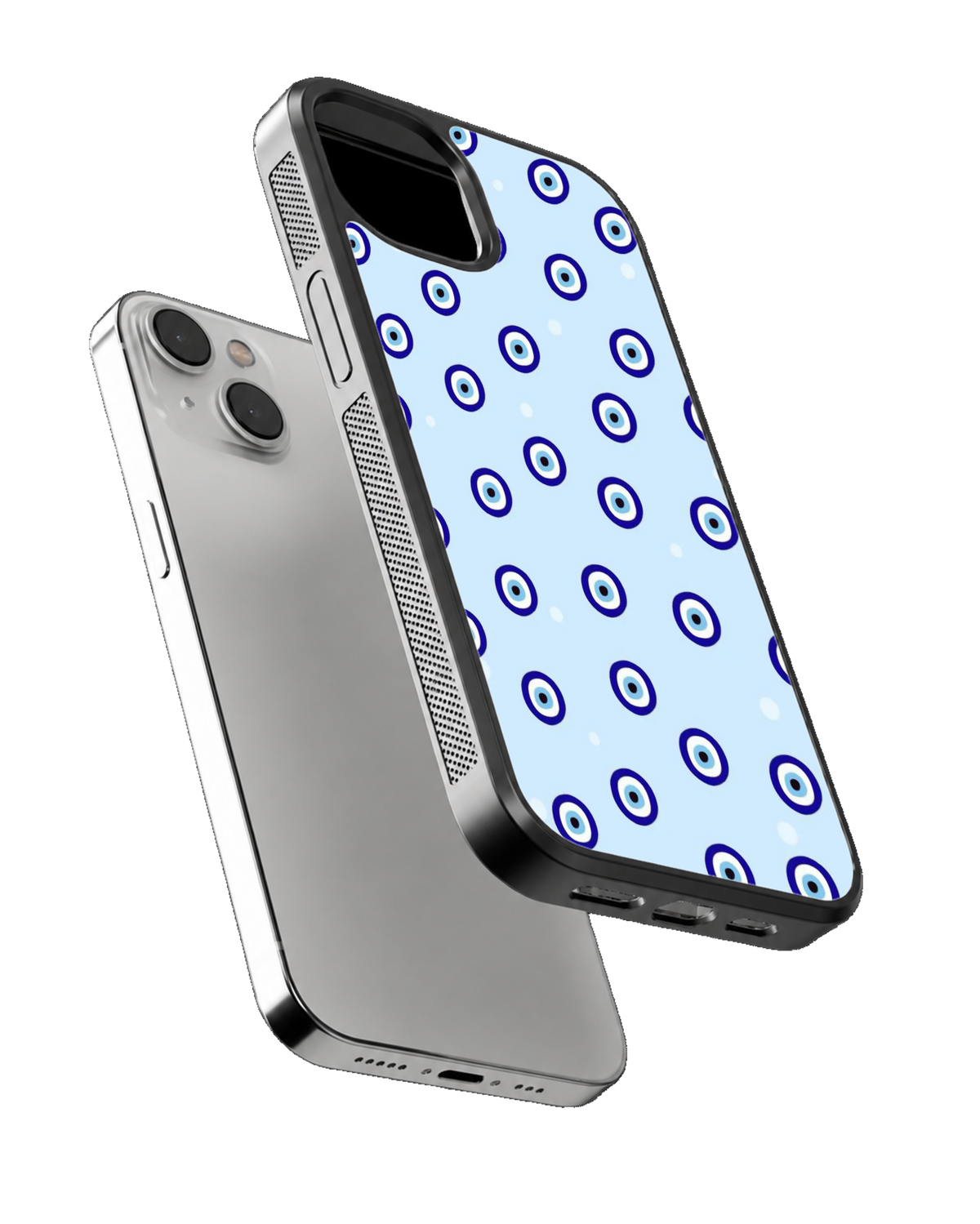 Evil Eye Blue Aesthetic Nazar Pattern Minimalist Premium Glass Covr