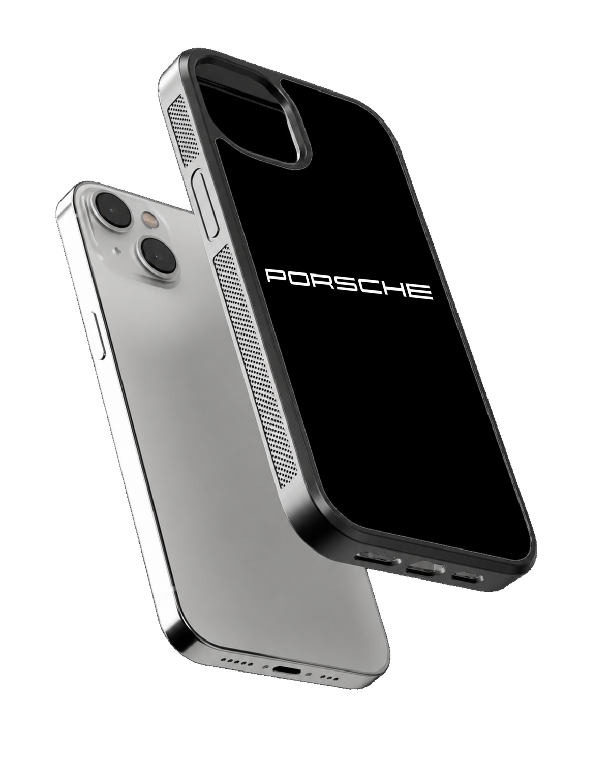 Porsche Inspired Black Premium Glass Phone Covr