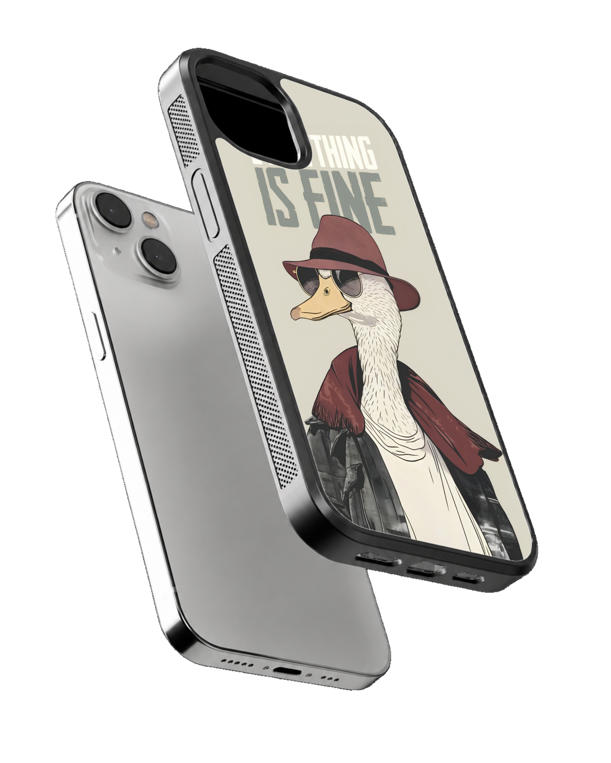 Vintage Duck Aesthetic Glass Phone Covr