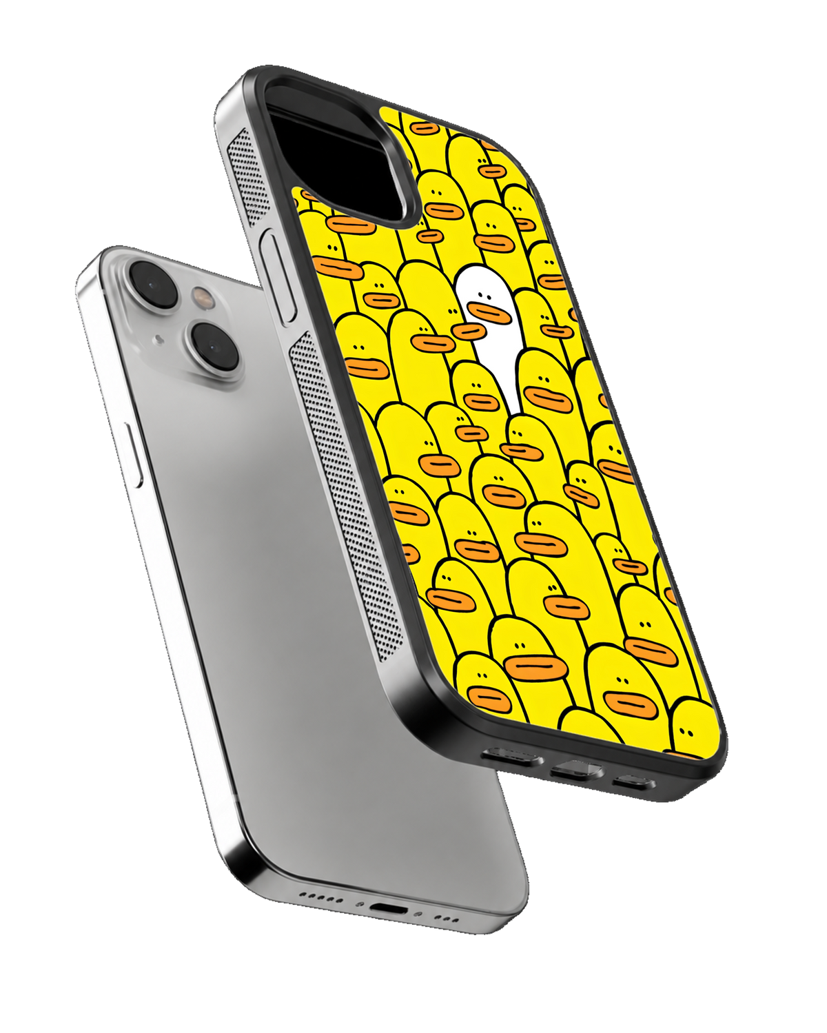 Yellow Duck Abstract Cartoon Premium Glass Phone Covr