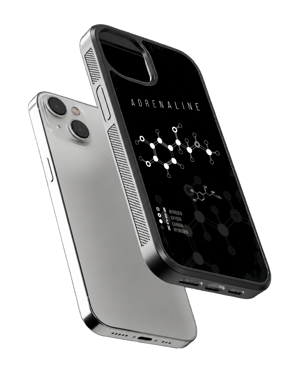 Adrenaline Molecule Chemistry Premium Glass Phone Covr