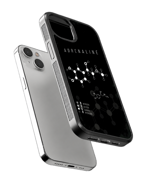 Adrenaline Molecule Chemistry Premium Glass Phone Covr