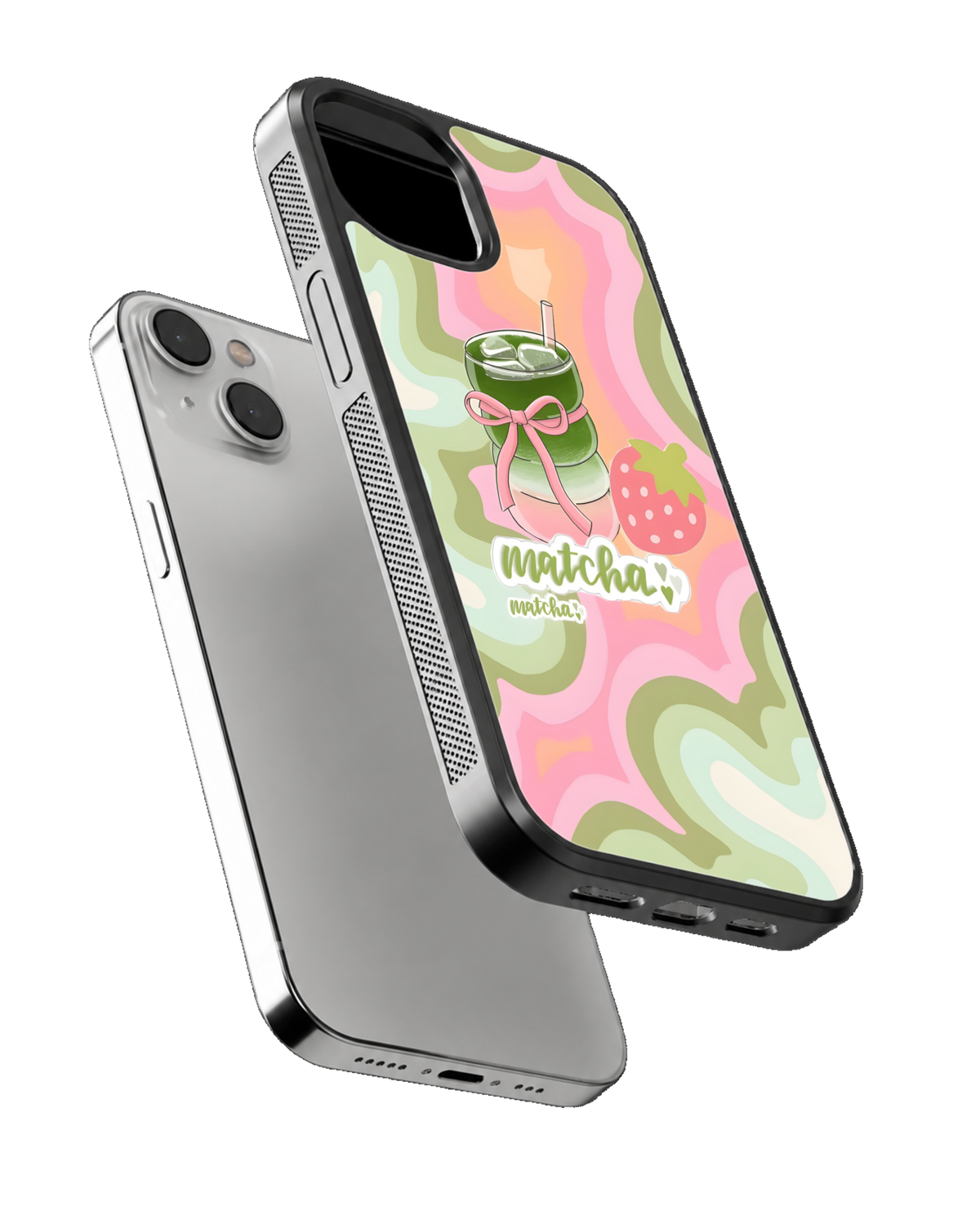 Matcha Bliss Aesthetic Glass Phone Covr