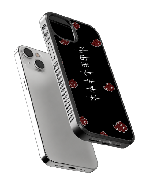 Akatsuki Village Symbols Naruto Theme Glass Phone Covr