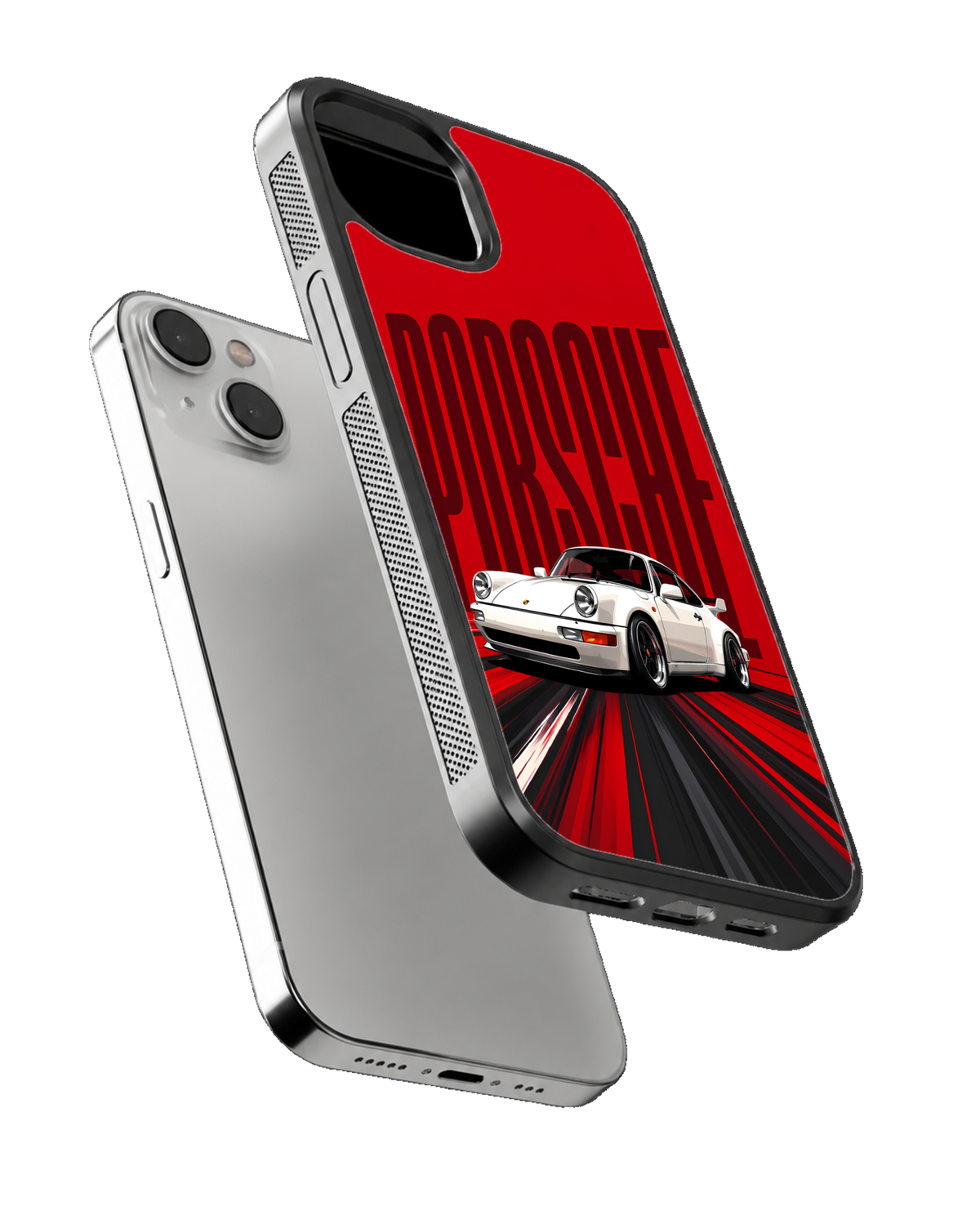 Red Porsche 911 Classic Sports Car Racing Aesthetic Premium Glass Covr