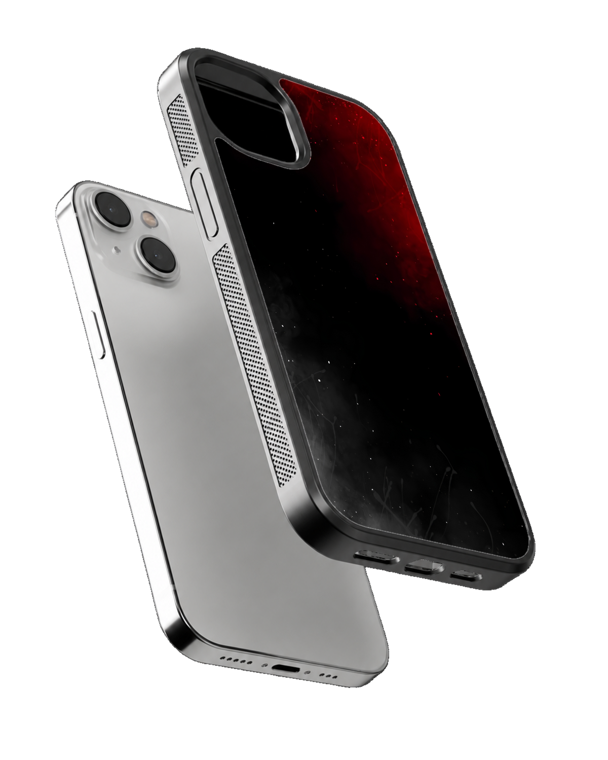 Red & Black Cosmic Smoke Premium Glass Phone Covr