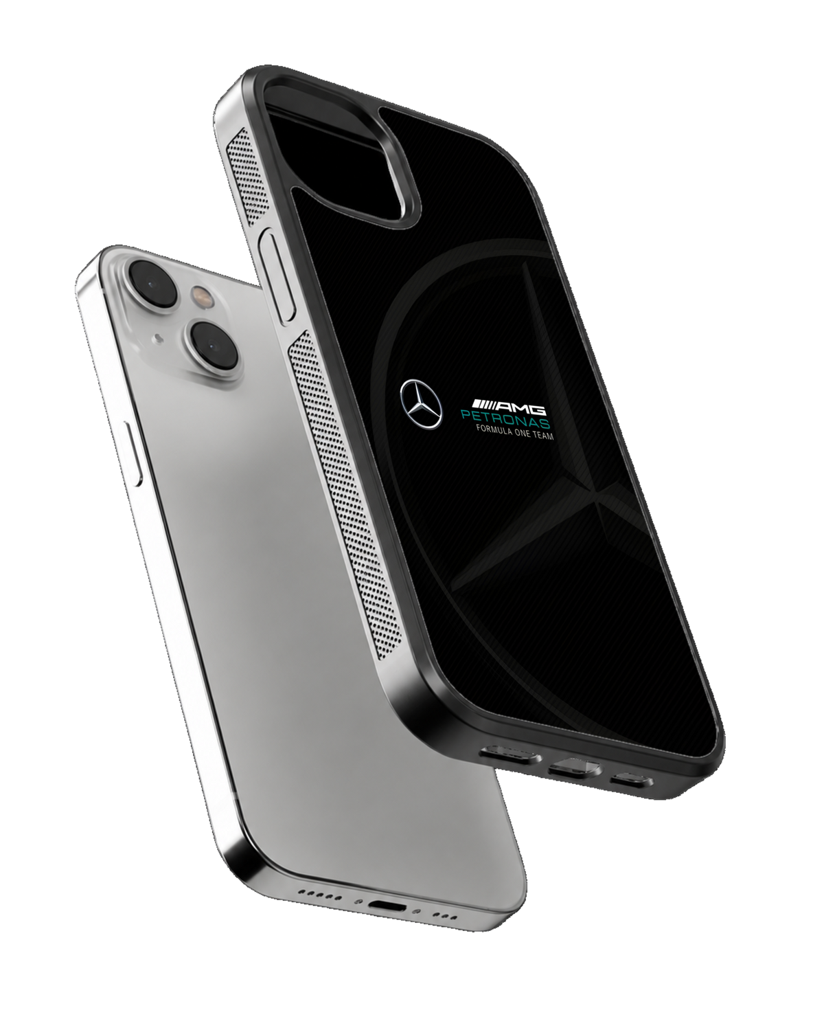 Mercedes AMG Petronas F1 Black Carbon Fiber Motorsport Racing Premium Glass Covr