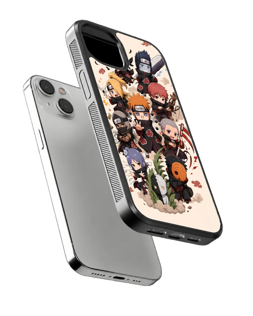 Akatsuki Squad Anime Glass Phone Covr