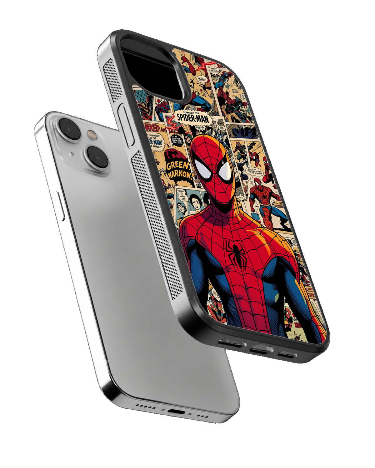Spiderman Comic Aesthetic Glass Phone Covr