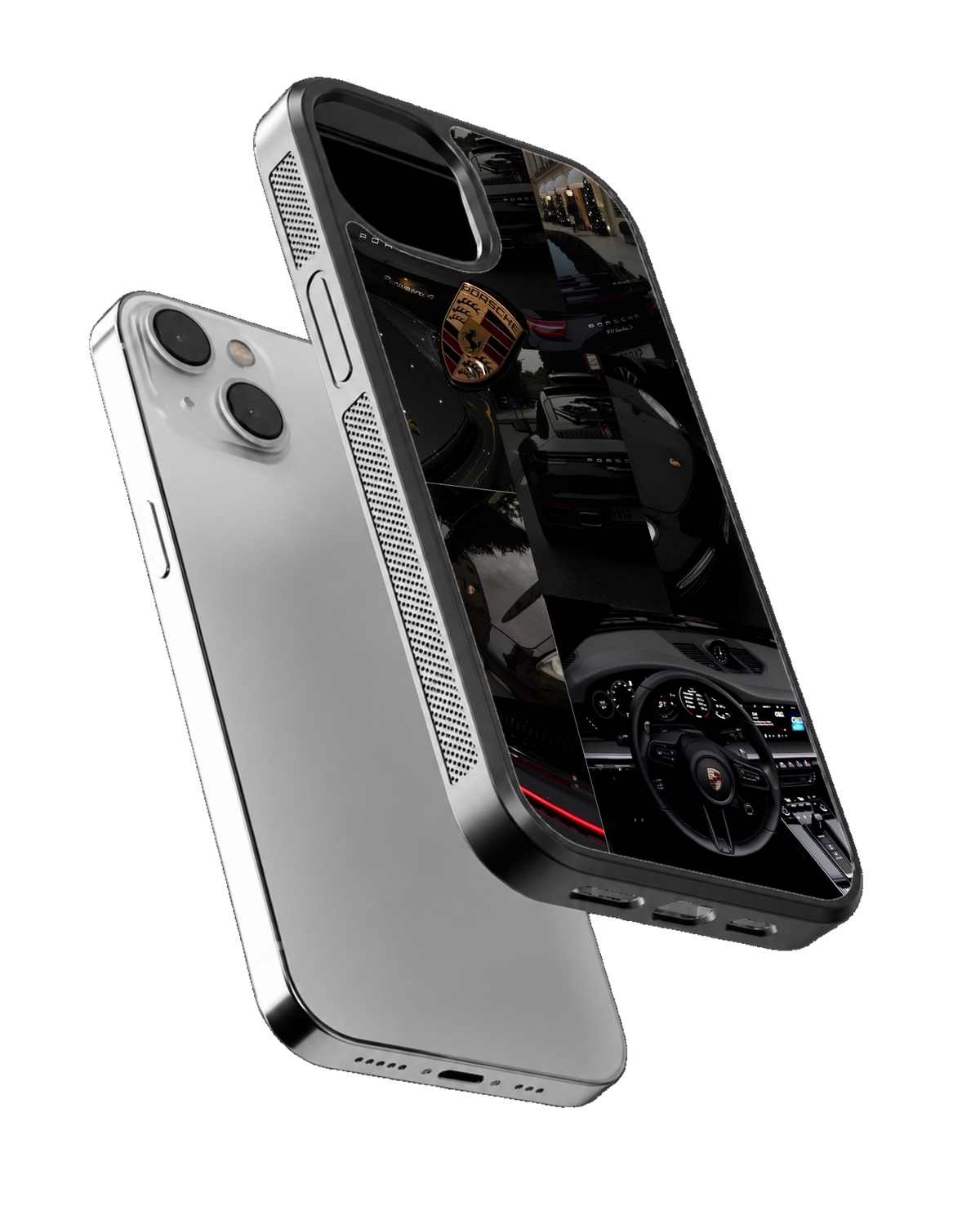 Porsche Luxury Car Aesthetic Premium Glass Phone Covr