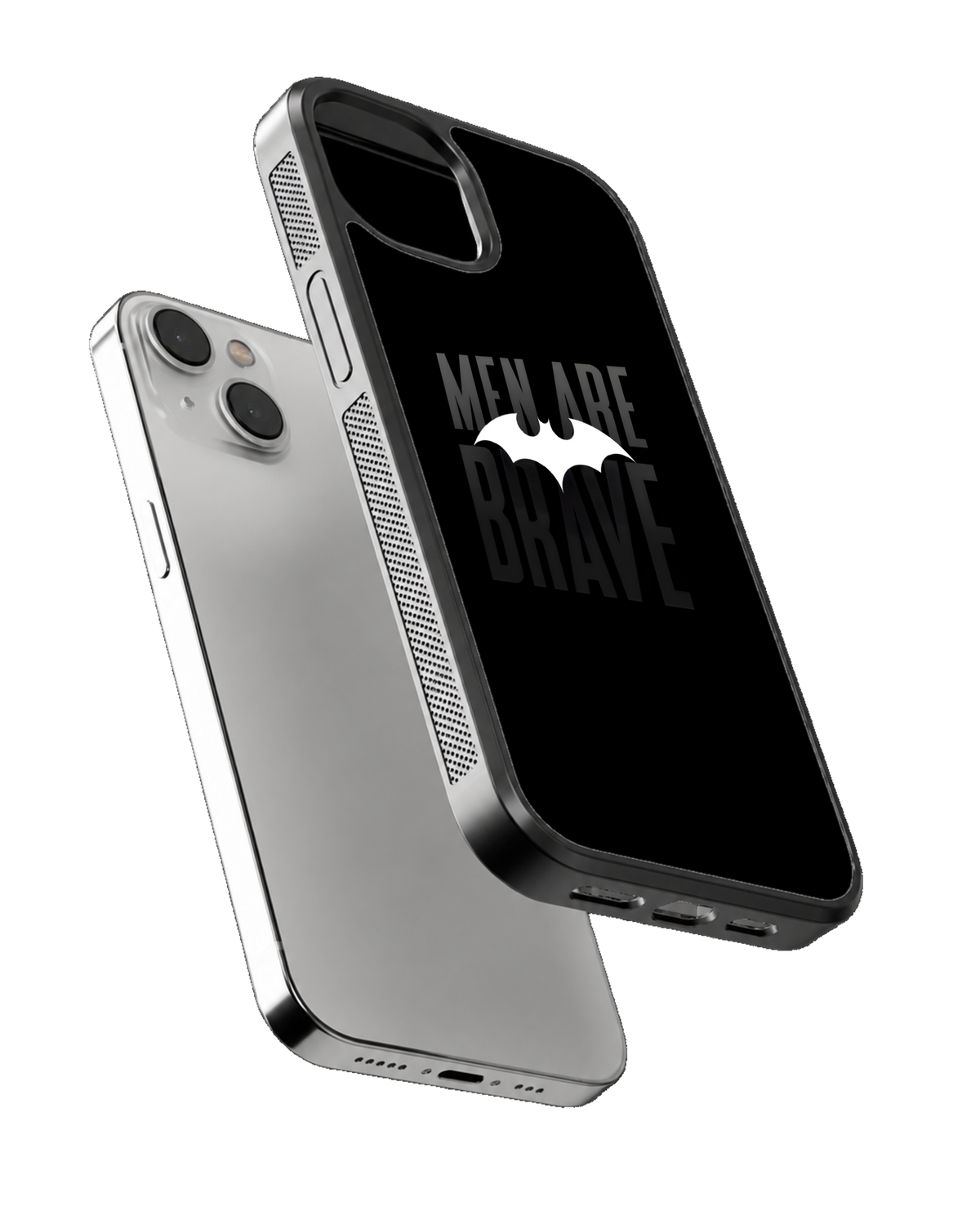 Batman Men Are Brave Minimalist Aesthetic Glass Phone Covr