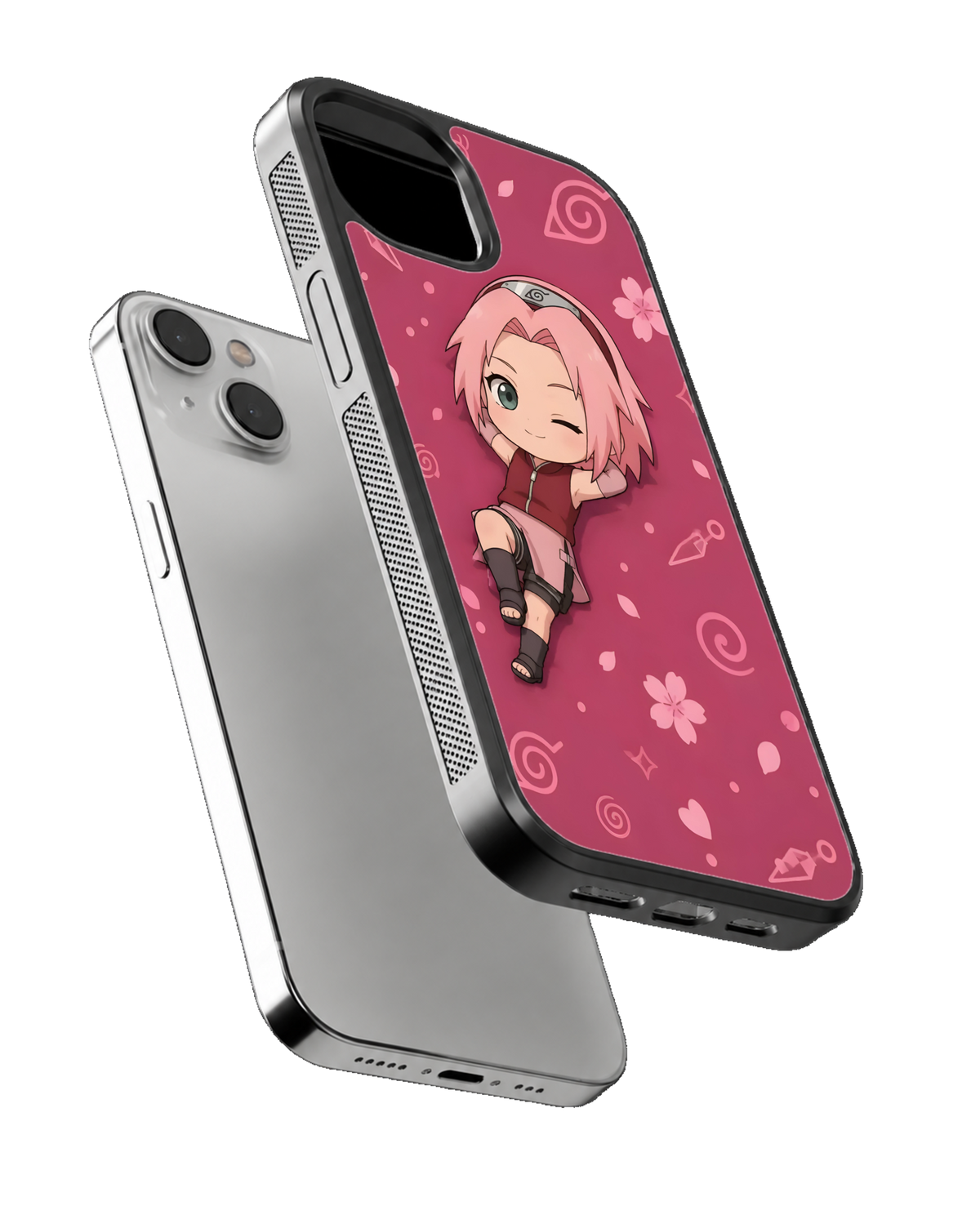 Sakura Chibi Character Theme Glass Phone Covr