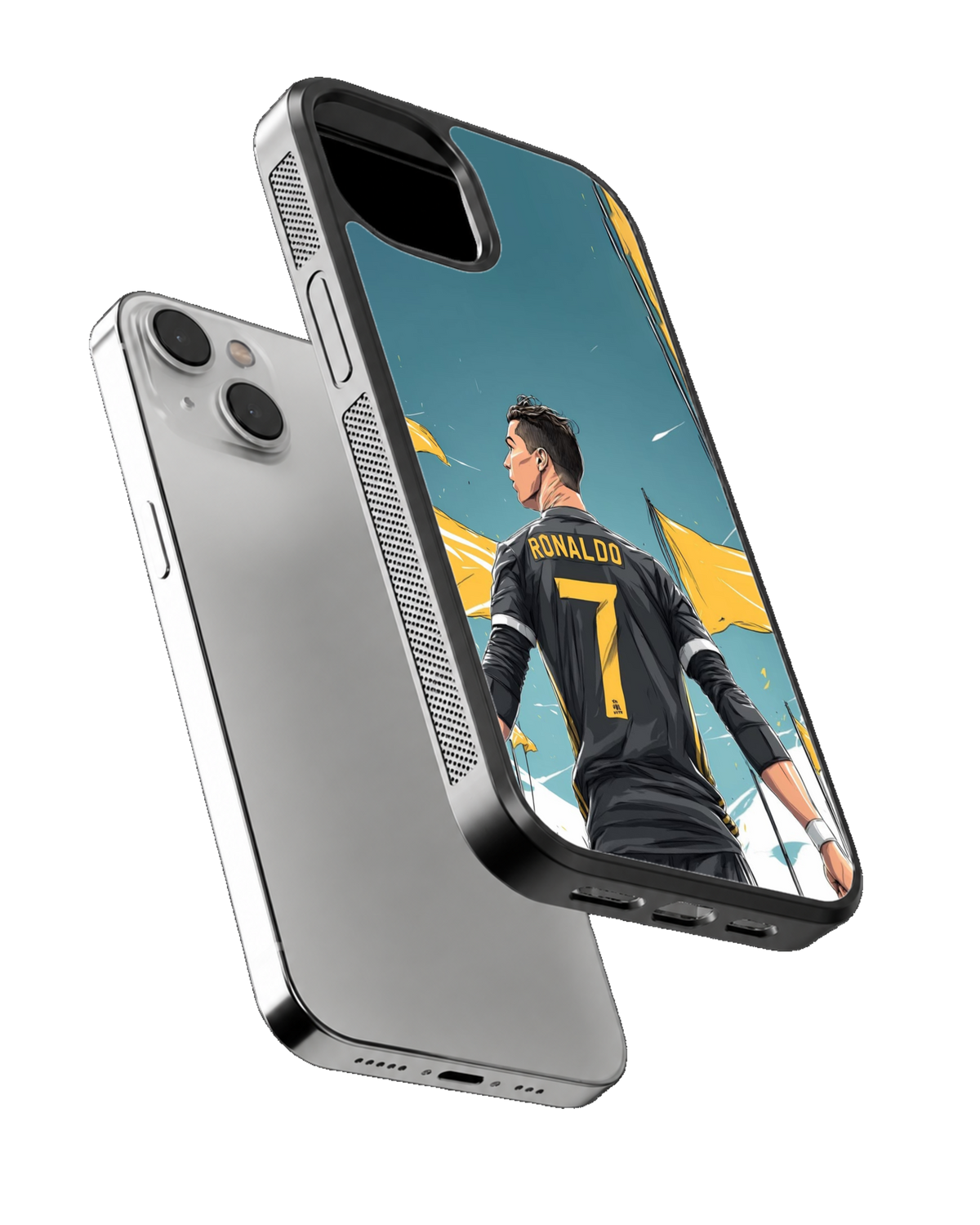 Portugal Number 7 Football Legend Anime Style Premium Glass Covr