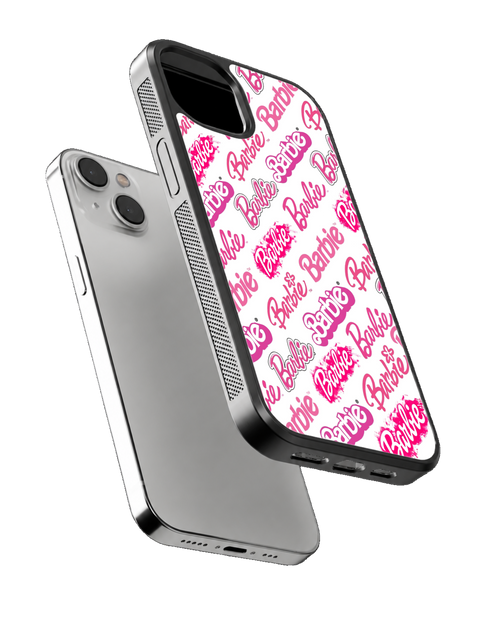 Barbie Pink Logo Pattern Girly Y2K Aesthetic Premium Glass Covr