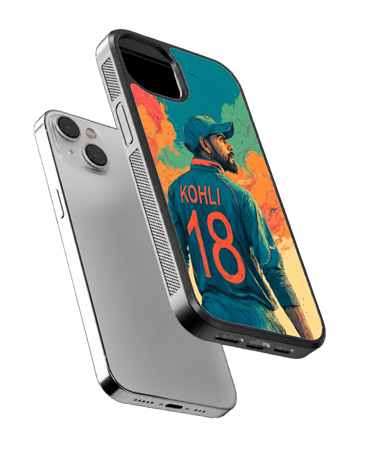 Virat Kohli 18 Artistic Cricket Premium Glass Covr