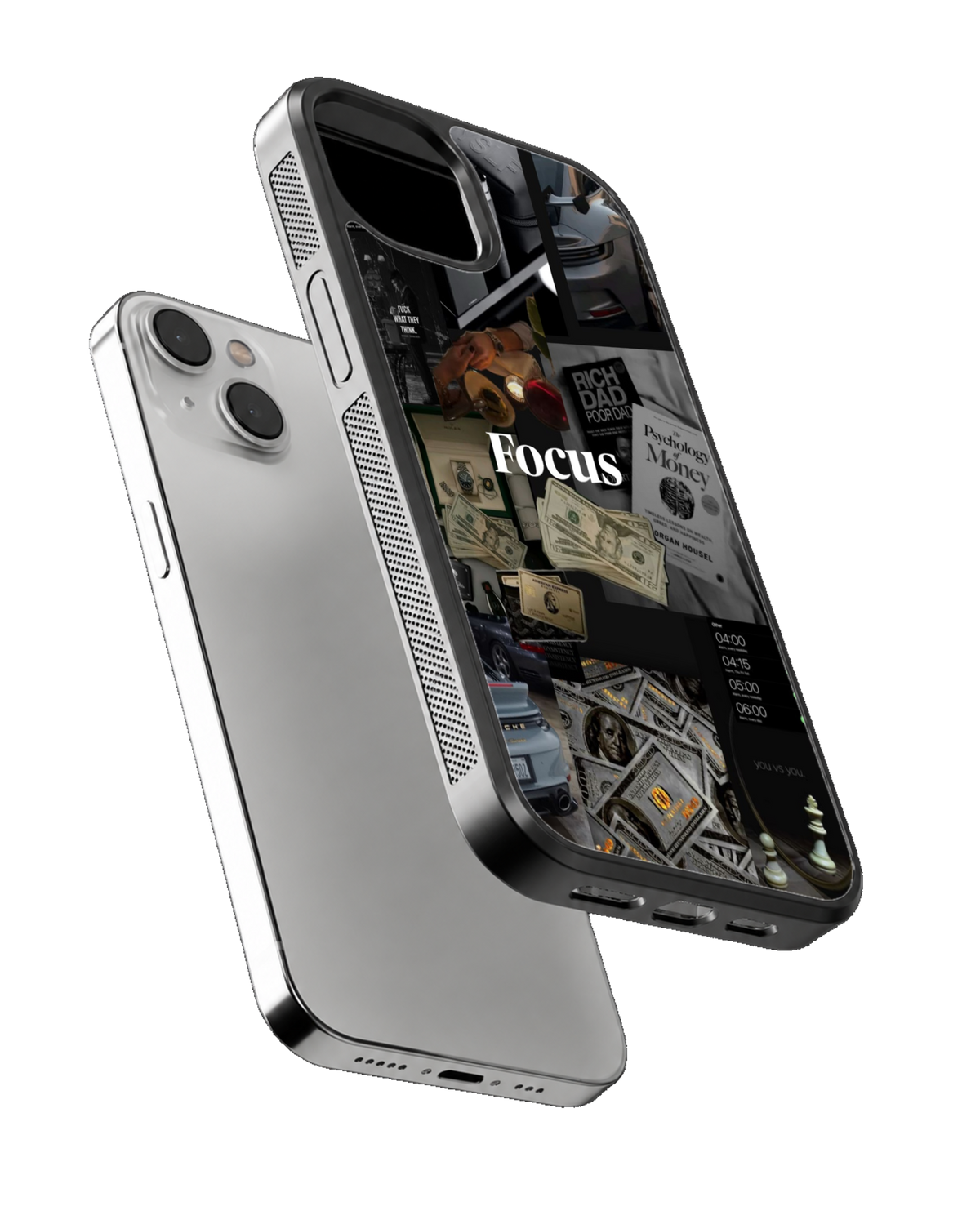 Focus Money Mindset Luxury Car & Wealth Aesthetic Premium Glass Covr