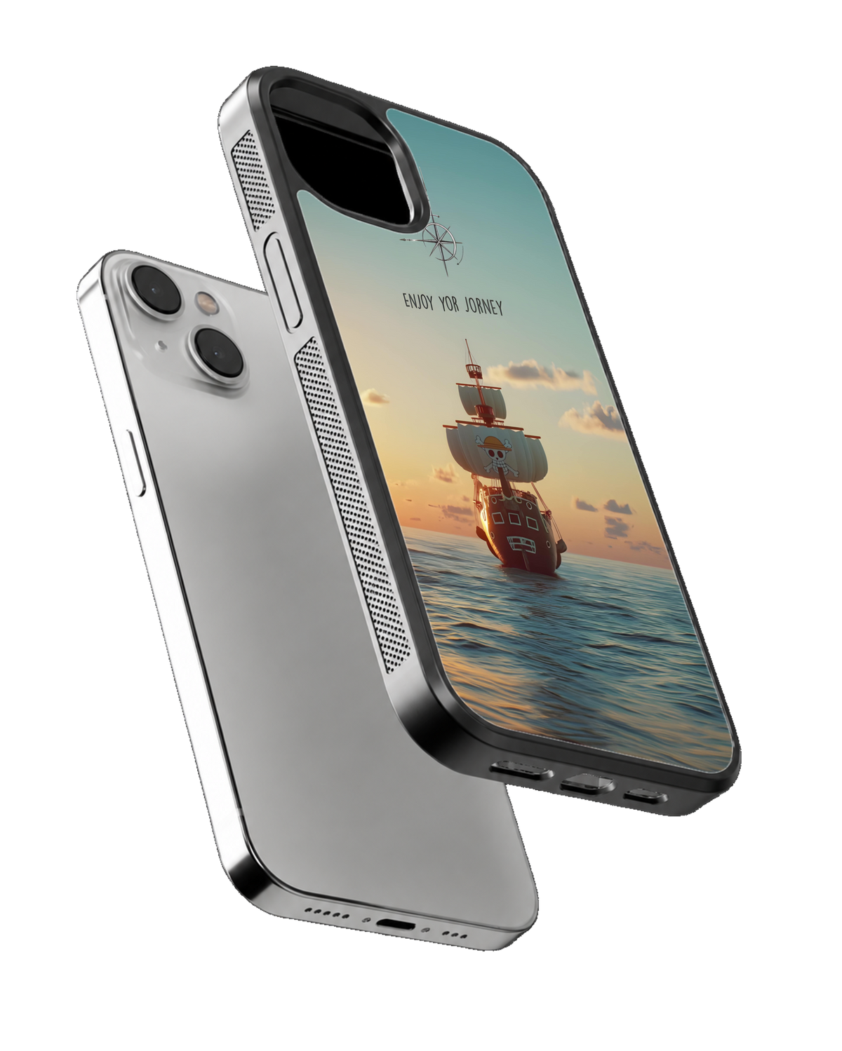 One Piece Pirate Ship Theme Glass Phone Covr