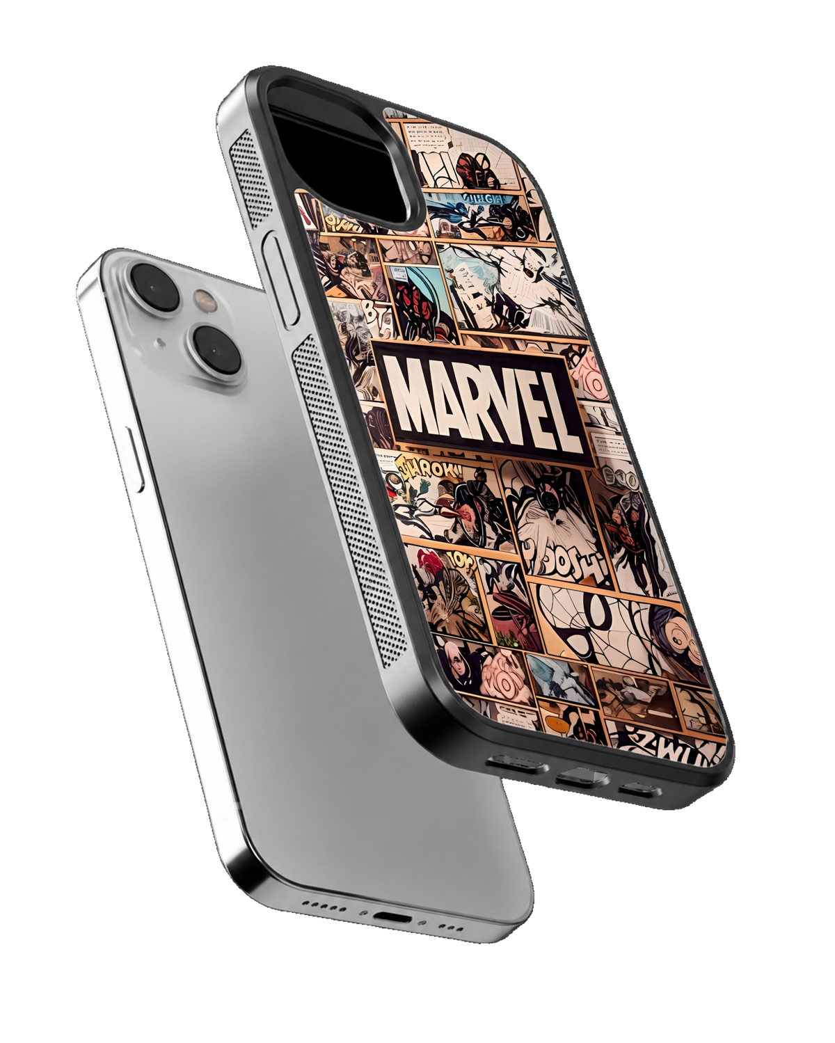 Marvel Comic Aesthetic Glass Phone Covr