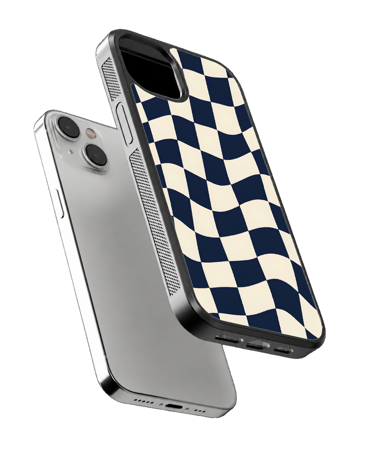 Wavy Checkerboard Premium Glass Covr