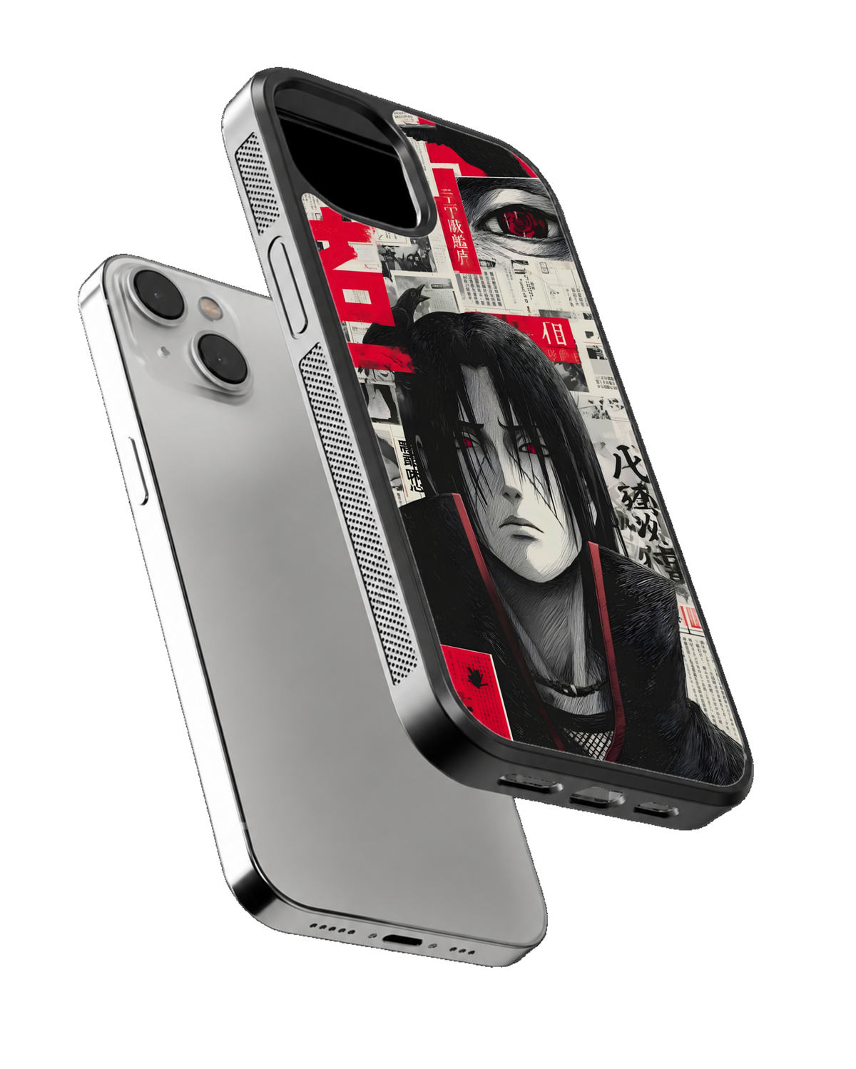 Itachi Uchiha Red Eye Anime Manga Collage Premium Glass Covr