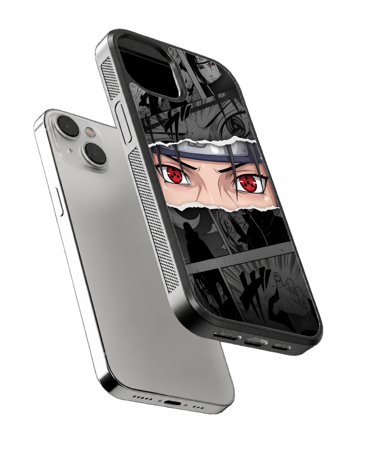 Itachi Uchiha Sharingan Torn Manga Premium Glass Covr