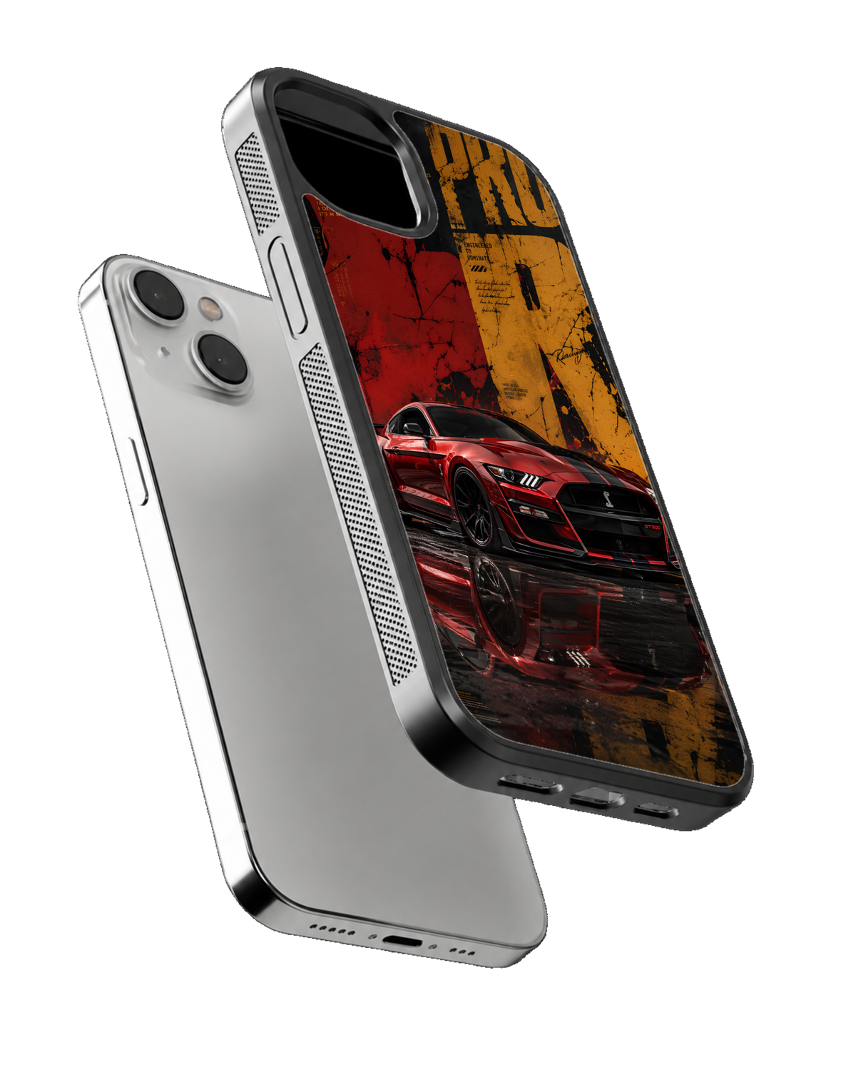 Red Shelby GT500 Mustang Performance Car Premium Glass Covr
