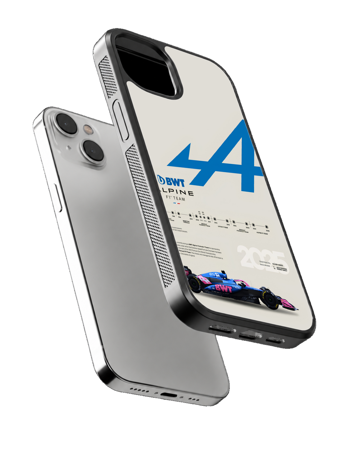 Alpine F1 Racing Aesthetic Premium Glass Phone Covr
