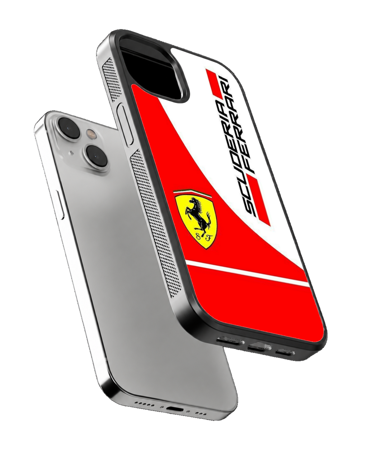 Scuderia Ferrari Racing Red & White Motorsport Premium Glass Covr