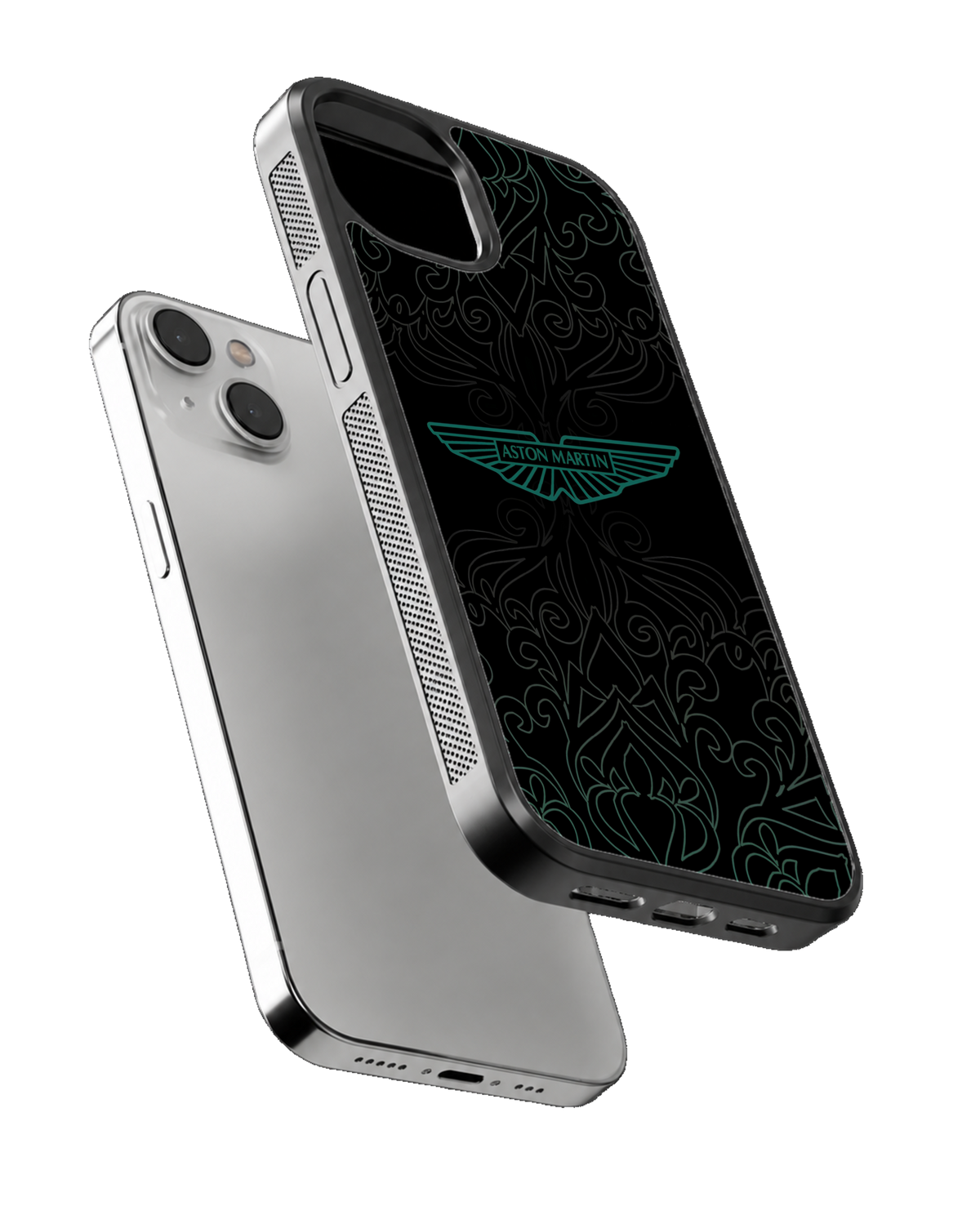Aston Martin Black & Teal Luxury Premium Glass Covr
