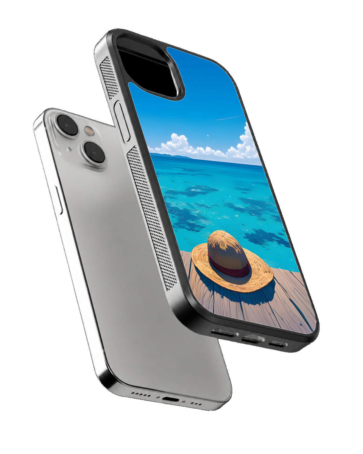 Monkey D Luffy Hat Theme Glass Phone Covr