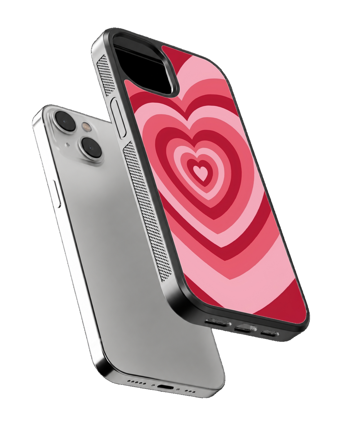 Retro Pink Heart Premium Glass Covr