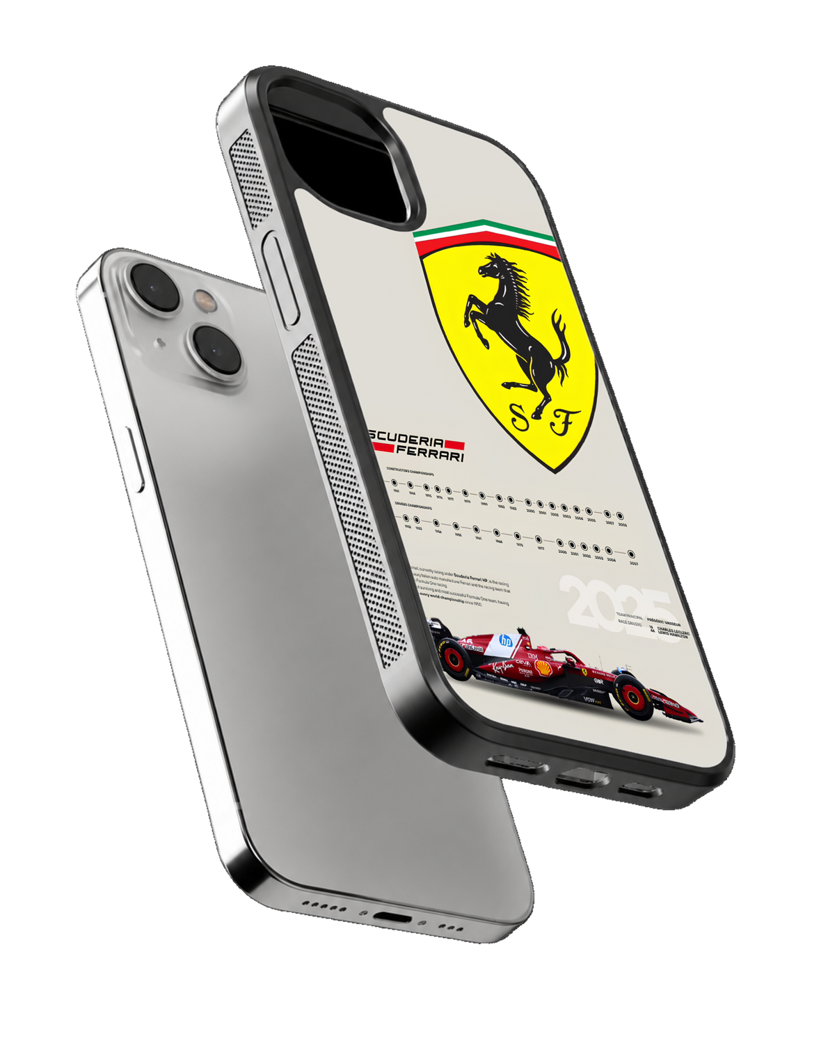Ferrari Racing Car Aesthetic Premium Glass Phone Covr