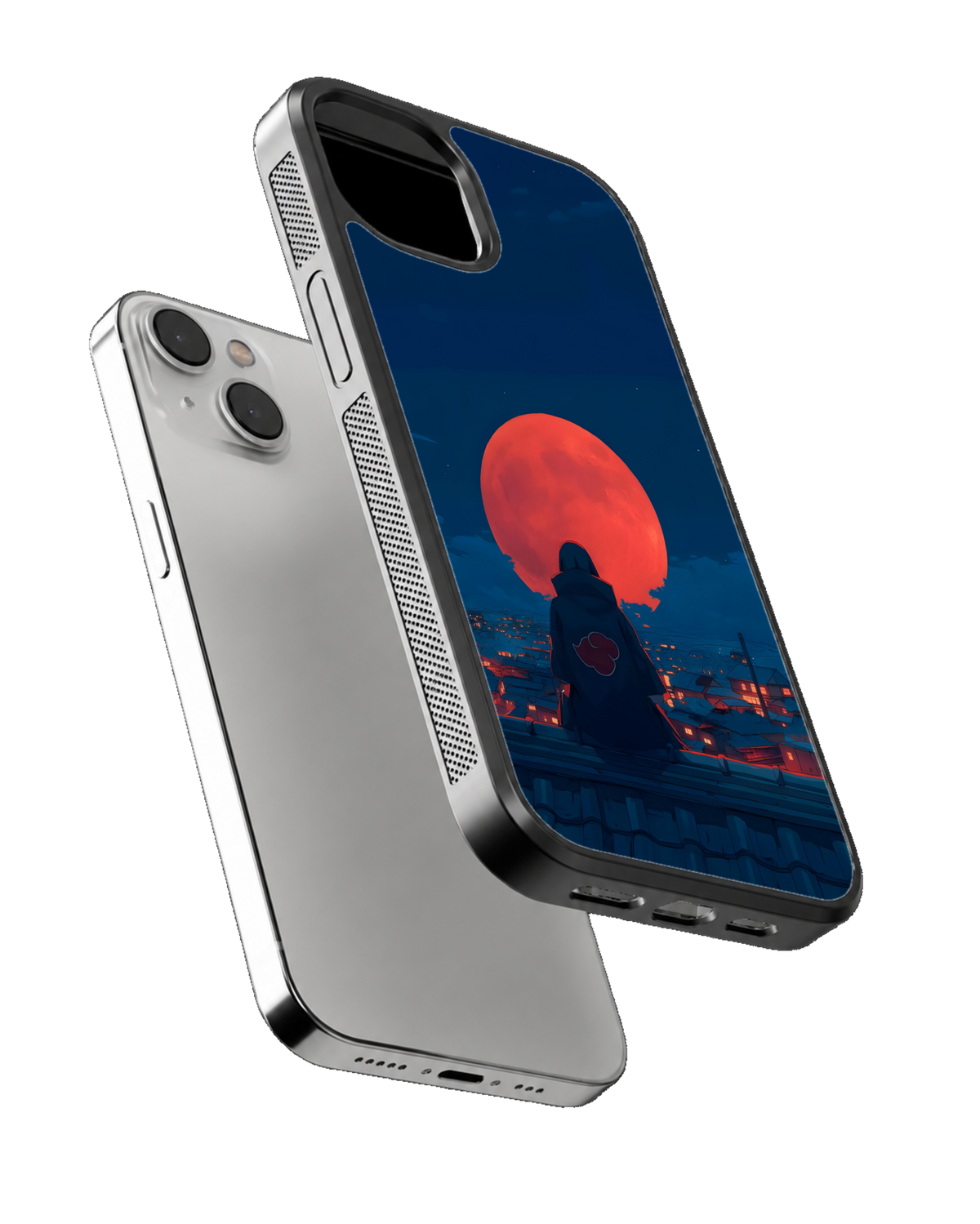 Itachi Uchicha Moon Theme Glass Phone Covr