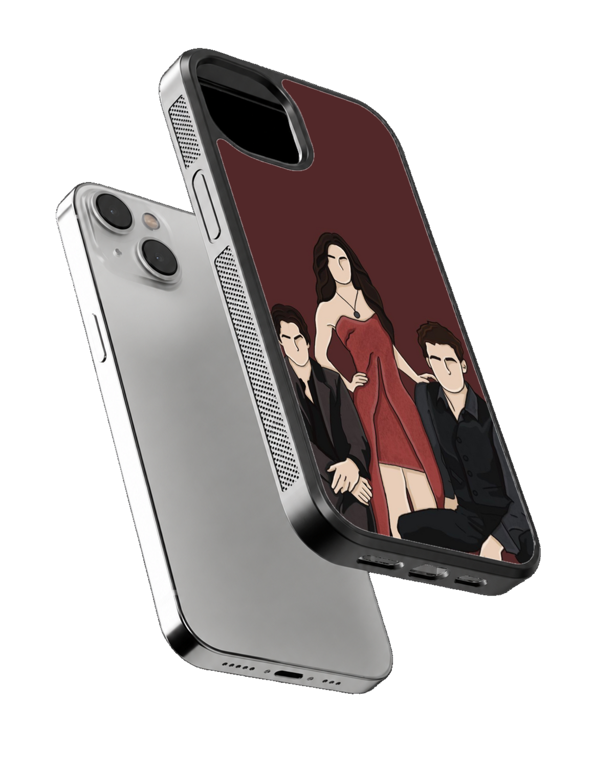 The Vampire Diaries Trio Aesthetic Premium Glass Covr