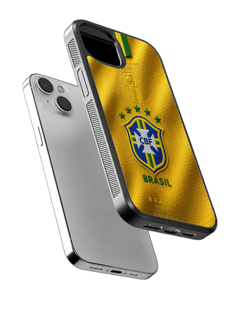 Brazil Football National Team Yellow Jersey Heritage Premium Glass Covr