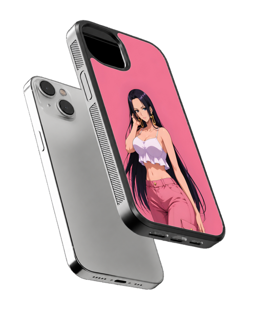 Boa Hancock One Piece Theme Glass Phone Covr