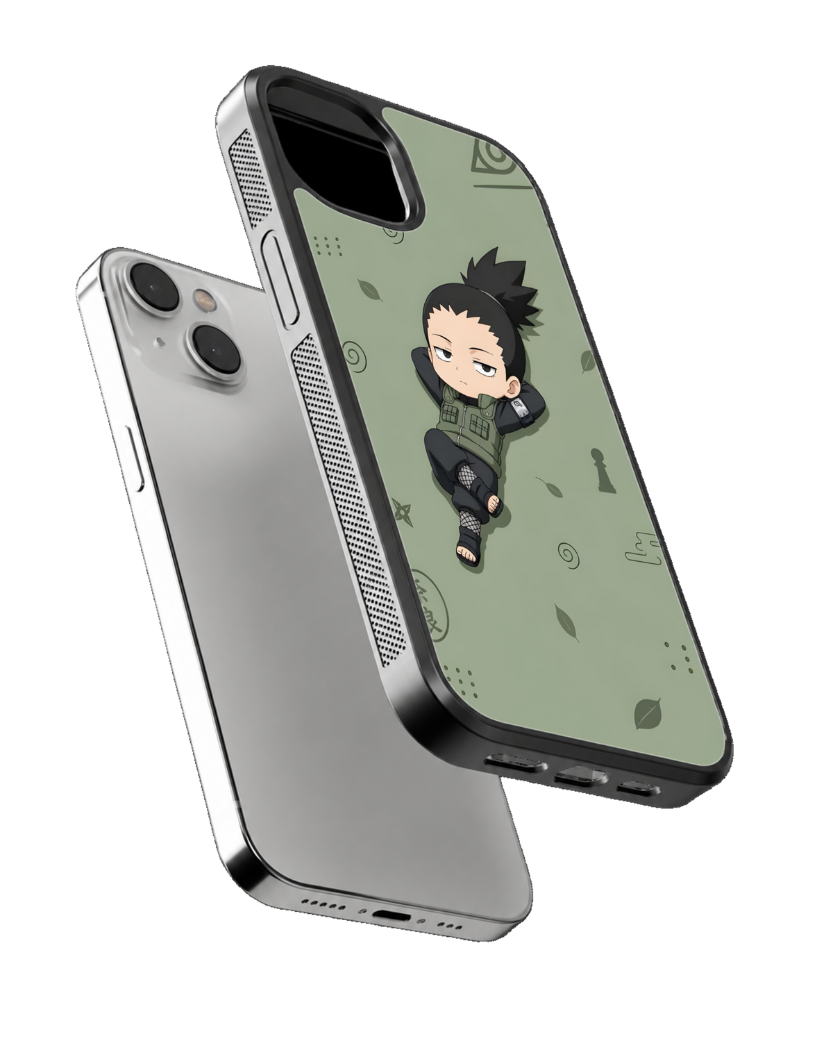 Shikamaru Chibi Character Theme Glass Phone Covr