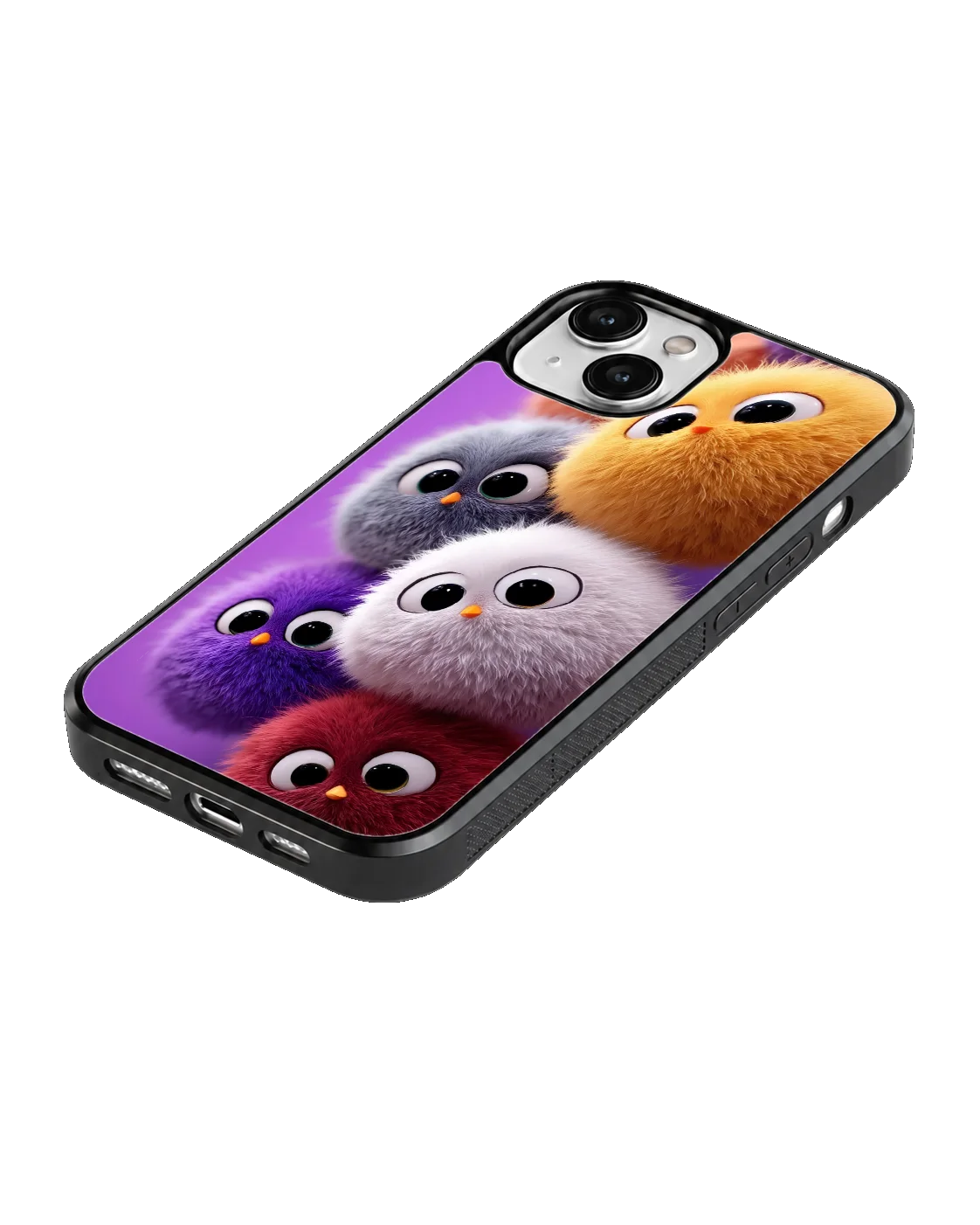 Cute Fluffy Bird Premium Glass Phone Covr