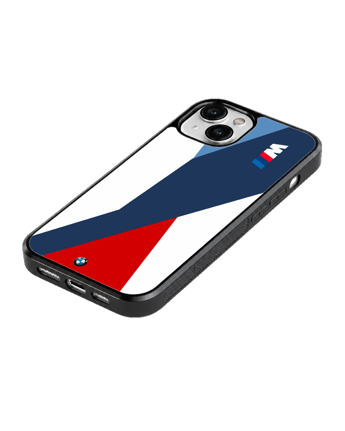 BMW M Motorsport Blue Red White Racing Stripes Logo Premium Glass Covr