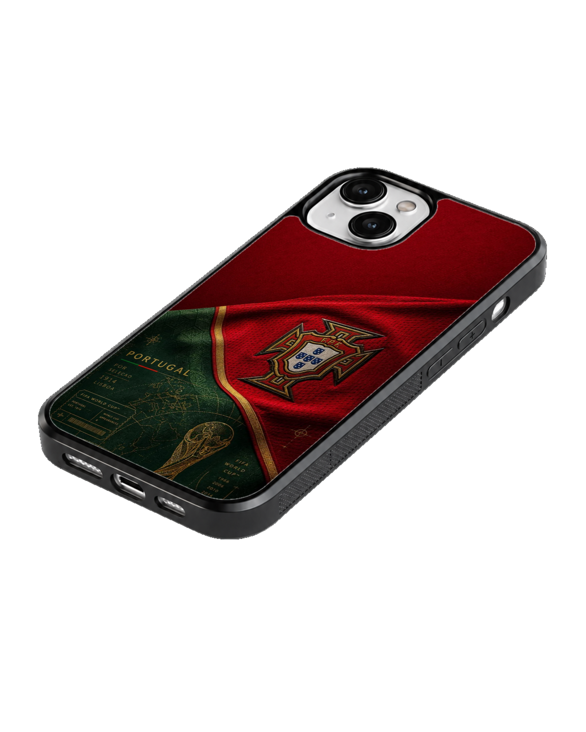 Portugal Football National Team Red & Green Heritage Premium Glass Covr