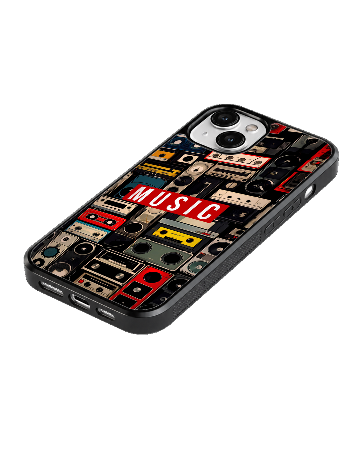 Retro Music Aesthetic Glass Phone Covr