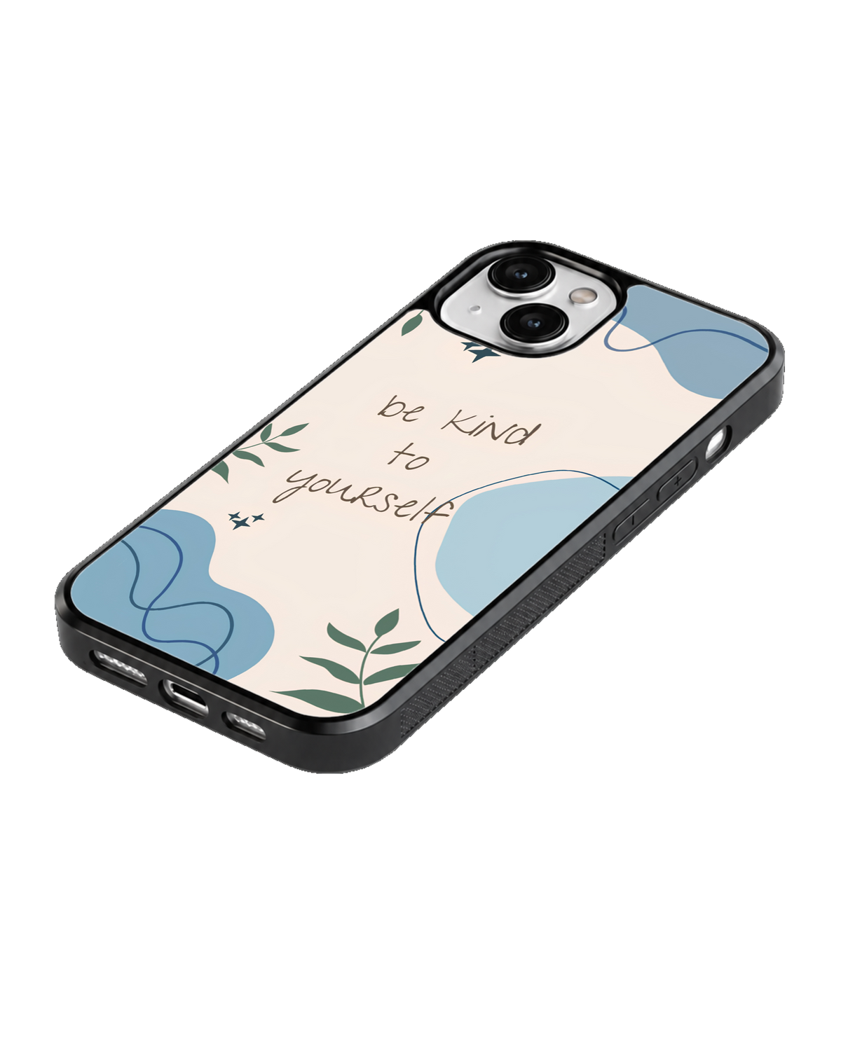 Be Kind To Yourself Minimalist Aesthetic Premium Glass Covr