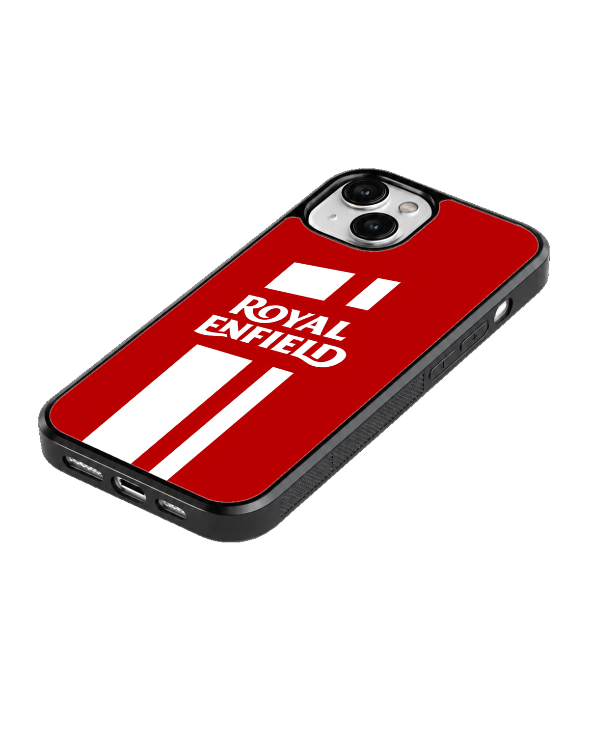Royal Enfield Classic Motorcycle Red Racing Stripe Premium Glass Covr