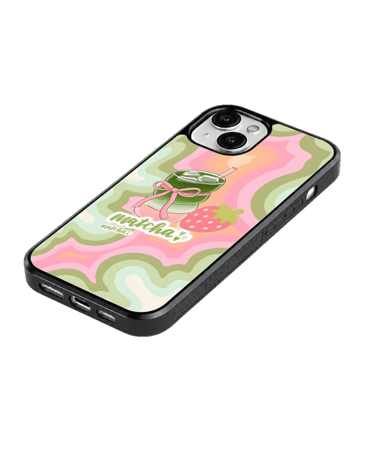 Matcha Bliss Aesthetic Glass Phone Covr
