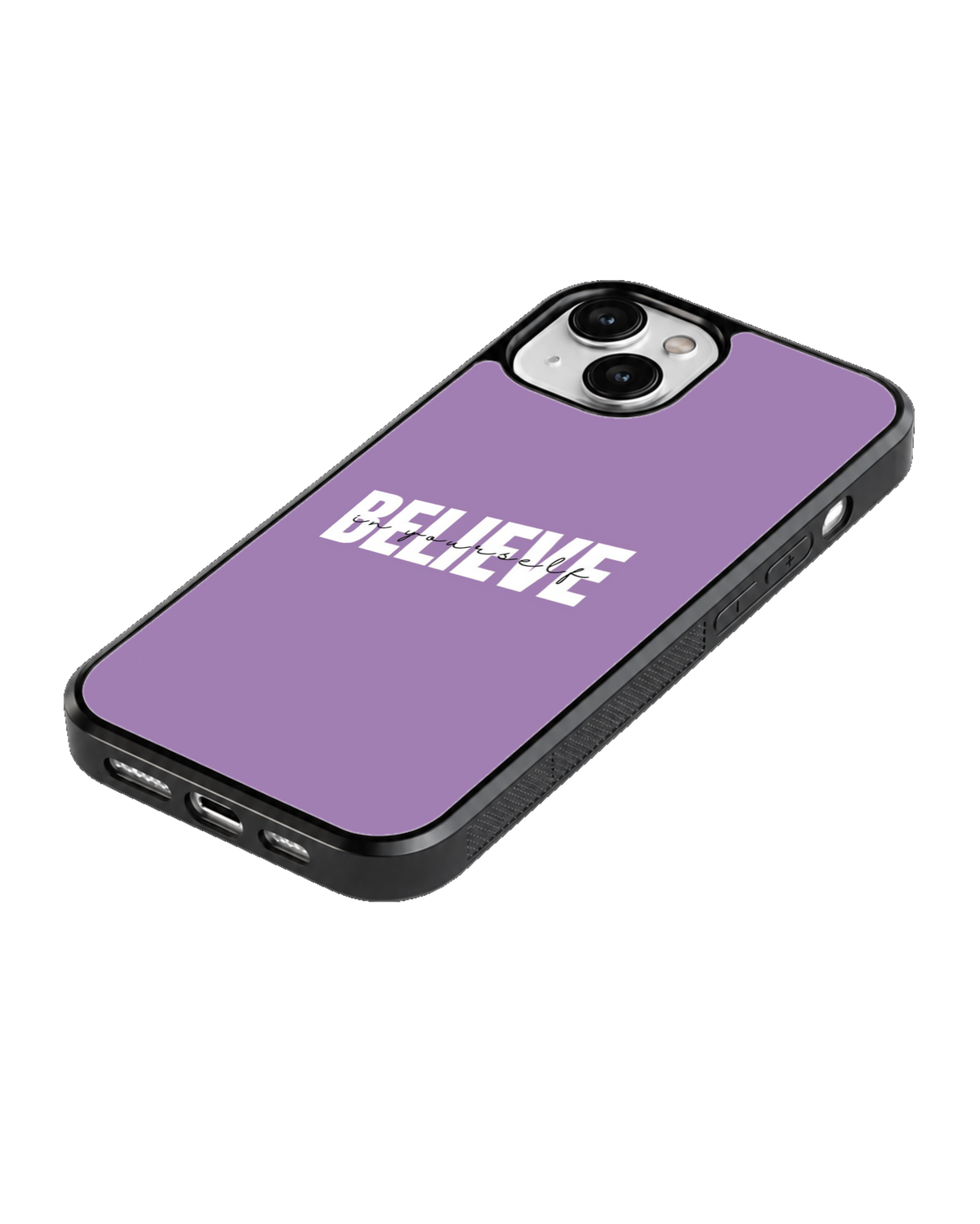 Believe In Yourself Purple Motivational Quote Premium Glass Covr