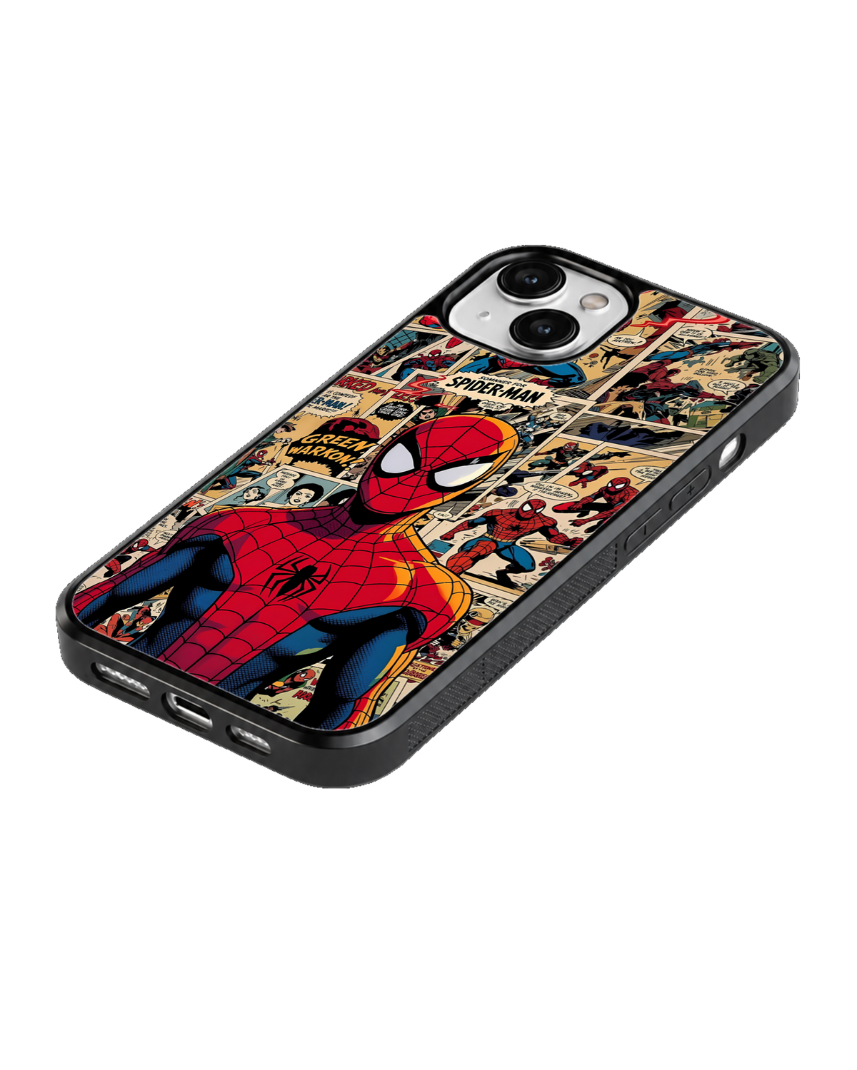 Spiderman Comic Aesthetic Glass Phone Covr