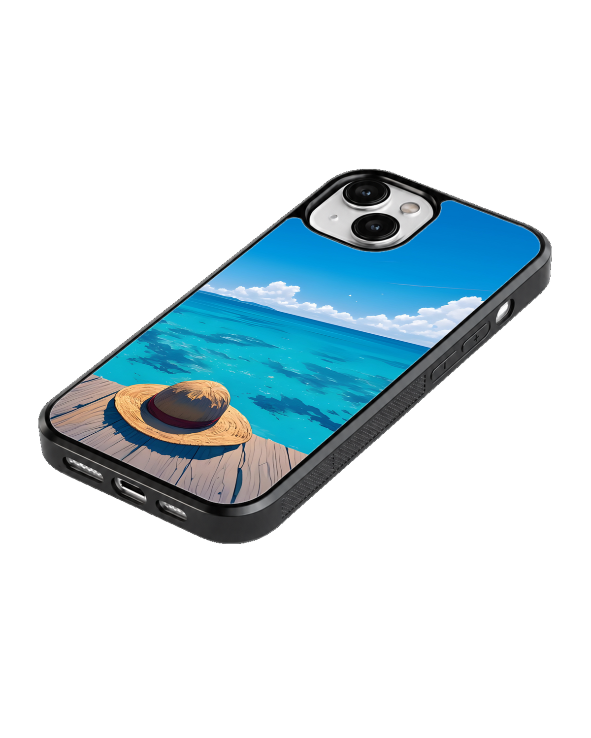 Monkey D Luffy Hat Theme Glass Phone Covr