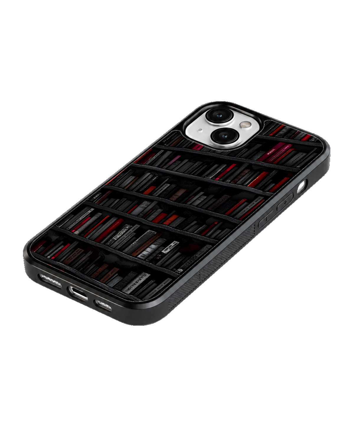 Dark Academia Bookshelf Premium Glass Phone Covr