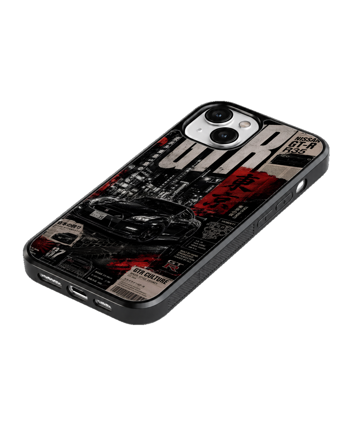Nissan GT-R R35 Tokyo JDM Street Racing Premium Glass Phone Covr