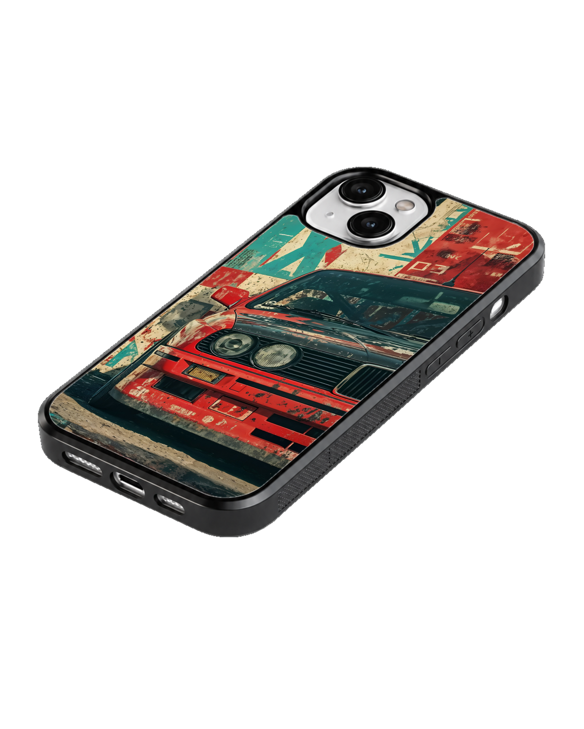 Vintage Racing Car Aesthetic Glass Phone Covr
